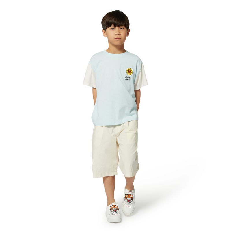 T-shirt with contrast sleeves KENZO KIDS 
                        BOY