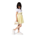 Bi-Material Short-Sleeved Dress KARL LAGERFELD KIDS 
                    GIRL