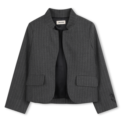 Striped jacket with fancy collar ZADIG & VOLTAIRE GIRL