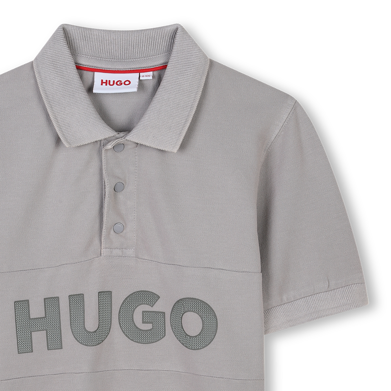 Short-sleeved piqué polo shirt HUGO 
                    BOY