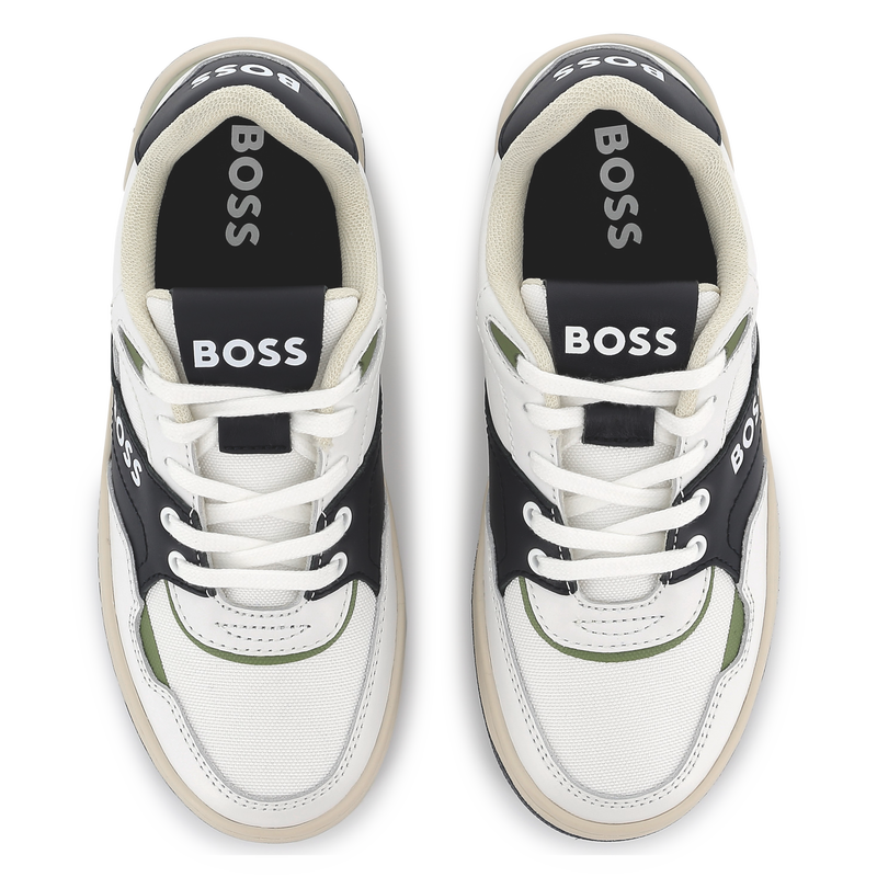 Dual-fabric lace-up sneakers BOSS 
                        BOY