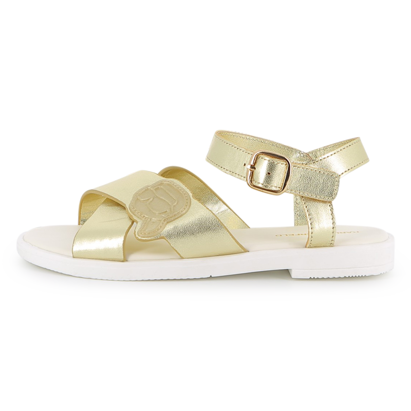 Cowhide Leather Sandals KARL LAGERFELD KIDS 
                        GIRL