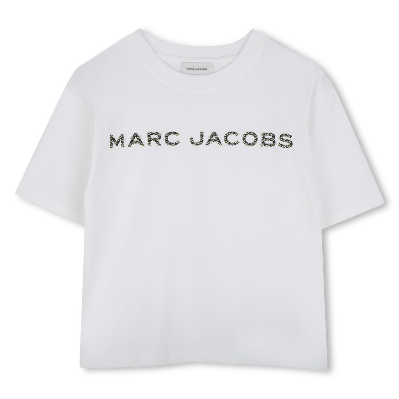 Cotton T-shirt with diamantés MARC JACOBS 
                    GIRL
