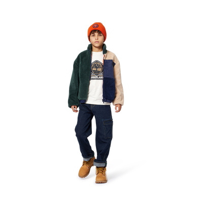 Fluffy fleece cardigan TIMBERLAND BOY
