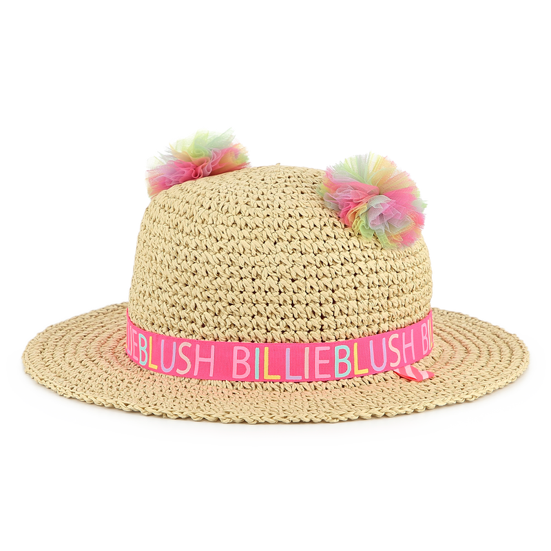 Pompom straw hat BILLIEBLUSH 
                        GIRL