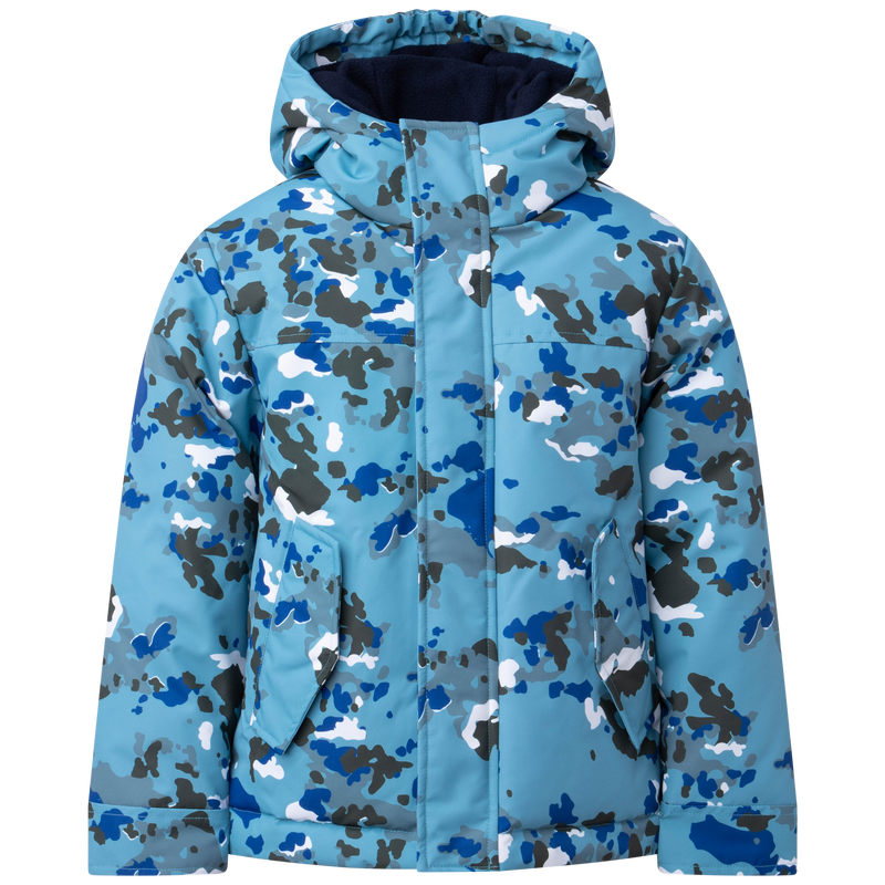 Printed parka with hood
