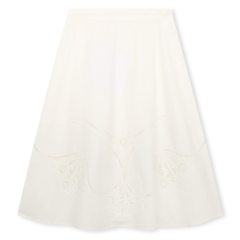 Embroidered shop poplin skirt
