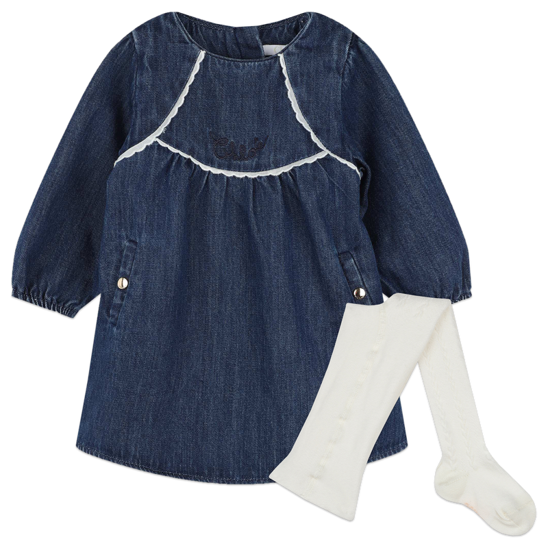 Tights with denim dress on sale