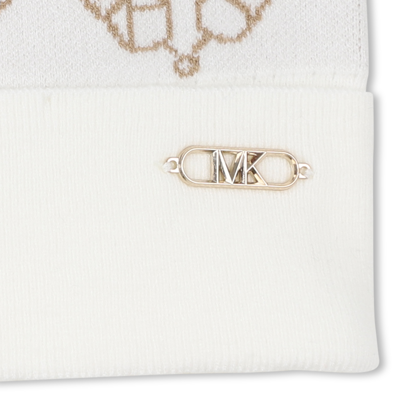 Knit beanie with jacquard MICHAEL KORS 
                    GIRL