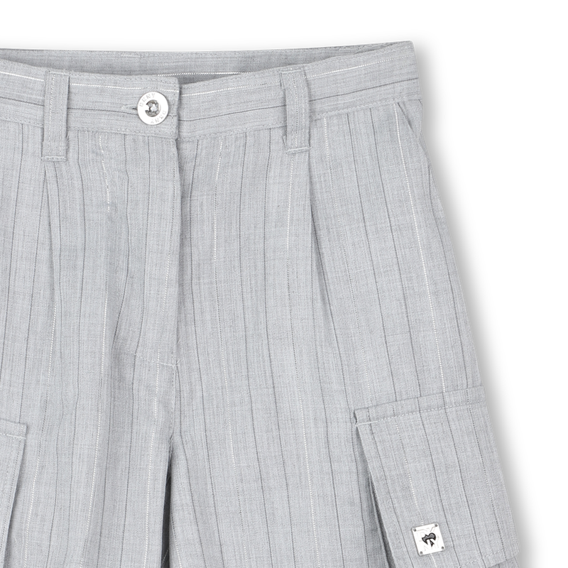 Long shorts with woven stripes DKNY 
                        GIRL
