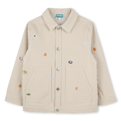 Striped cotton twill jacket KENZO KIDS UNISEX
