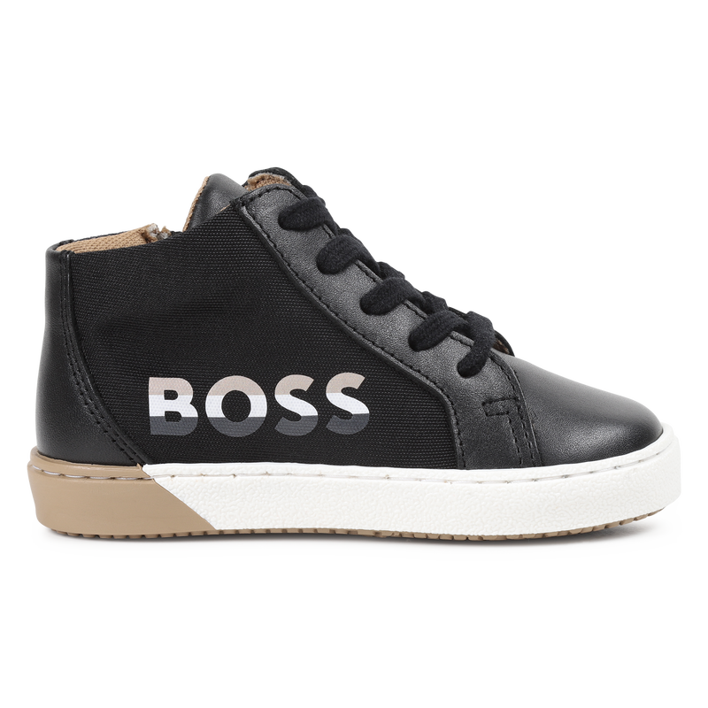 Leather sneakers with zip BOSS 
                    BOY