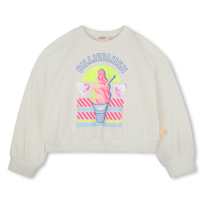 Cotton fleece sweatshirt BILLIEBLUSH GIRL