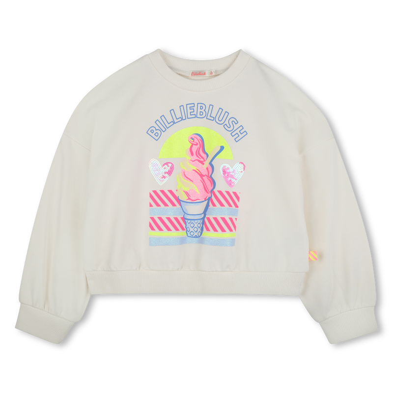 Cotton fleece sweatshirt BILLIEBLUSH 
                        GIRL