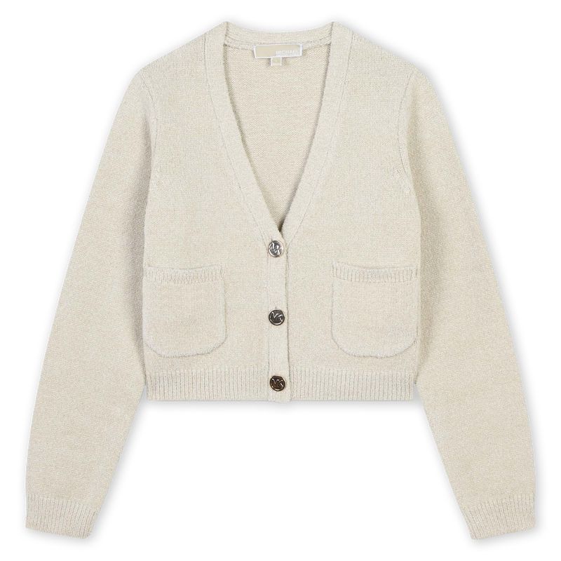 Button-Up Knit Cardigan MICHAEL KORS 
                        GIRL