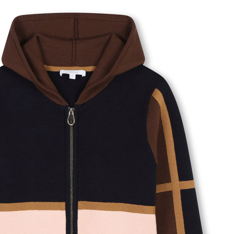 Three-Color Hooded Cardigan CHLOE 
                    GIRL