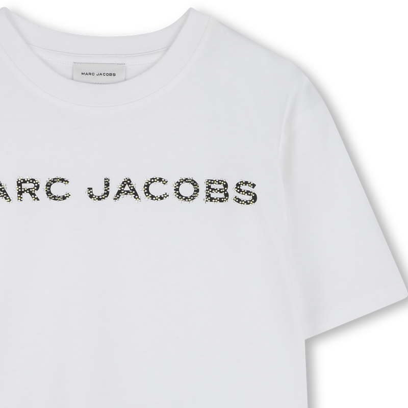 Cotton T-shirt with diamantés MARC JACOBS 
                    GIRL