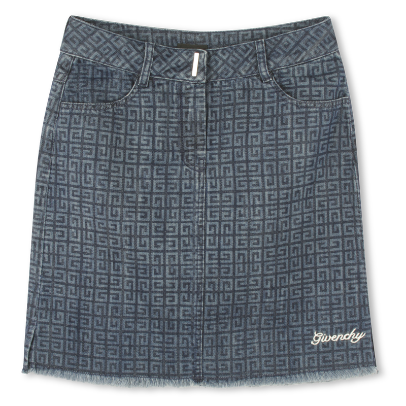 Printed jean skirt GIVENCHY 
                    GIRL