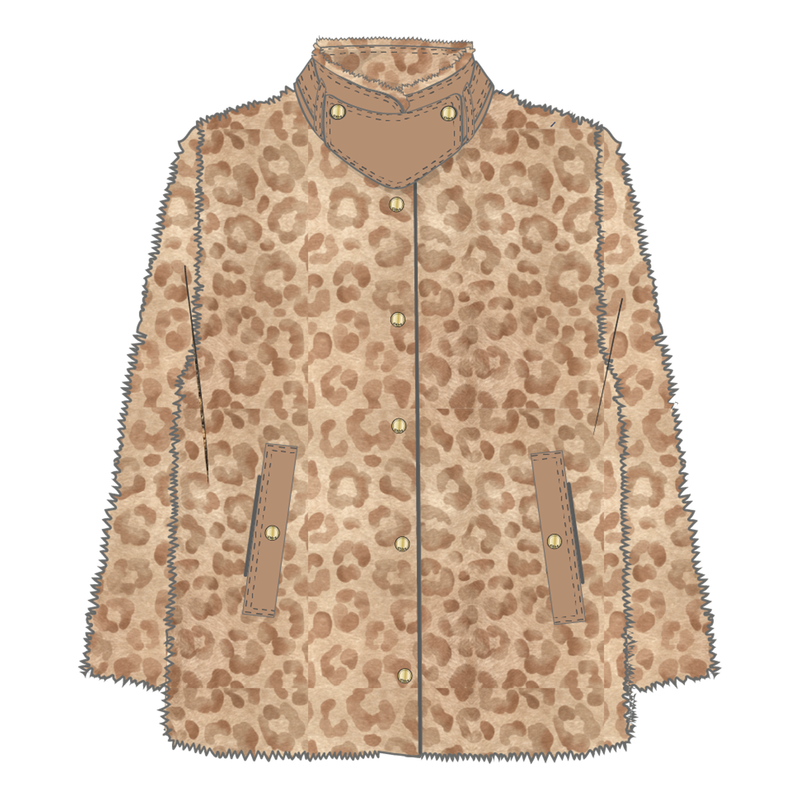 Jacket with leopard print CHLOE 
                        GIRL