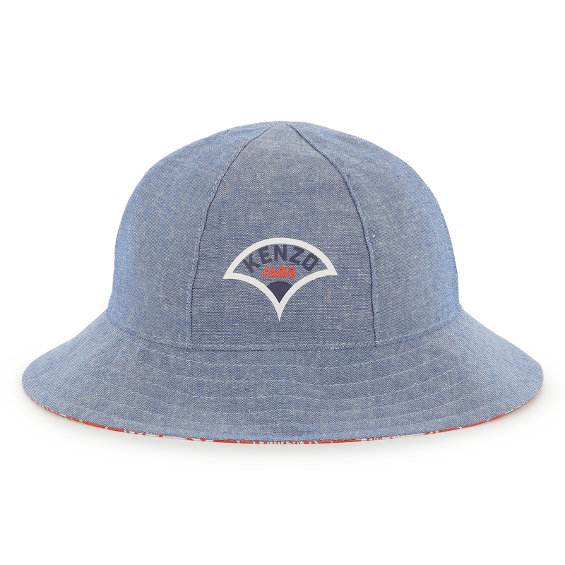 Reversible cotton bucket hat KENZO KIDS 
                        UNISEX