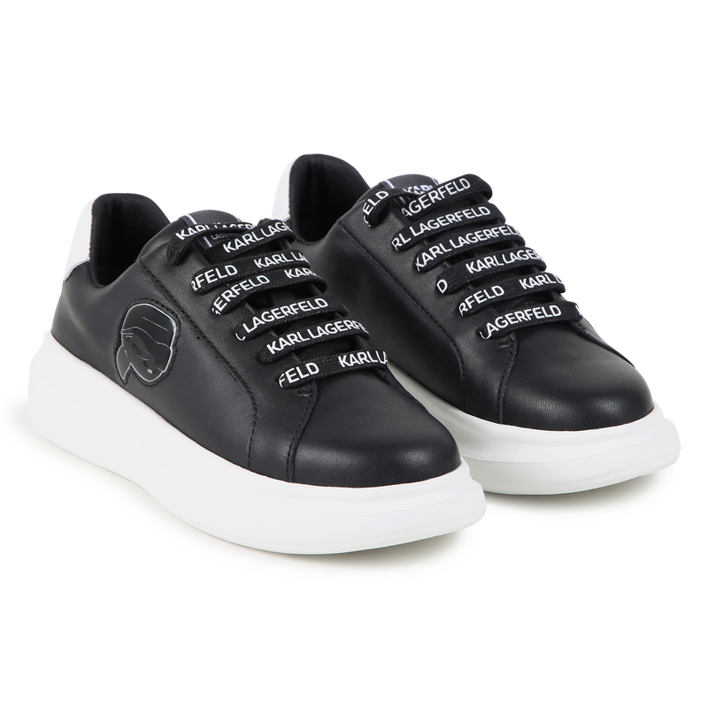 Low-Top Leather Sneakers KARL LAGERFELD KIDS 
                    BOY