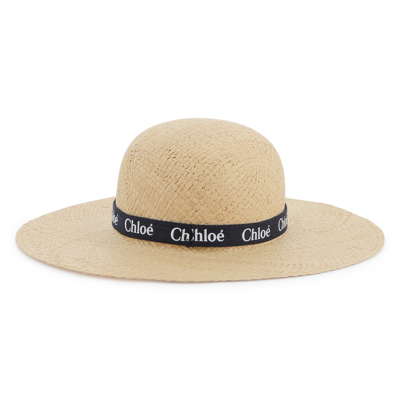 Logo raffia hat CHLOE 
                    GIRL