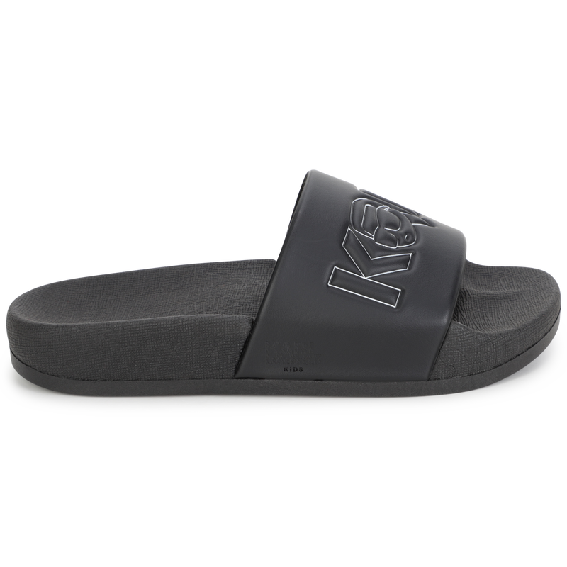 Logo branded slide sandals