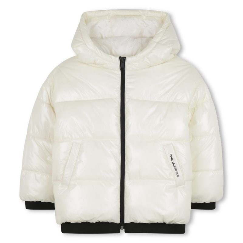 Hooded down jacket KARL LAGERFELD KIDS 
                    GIRL