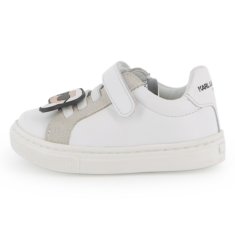 Low-top cowhide sneakers KARL LAGERFELD KIDS 
                    UNISEX