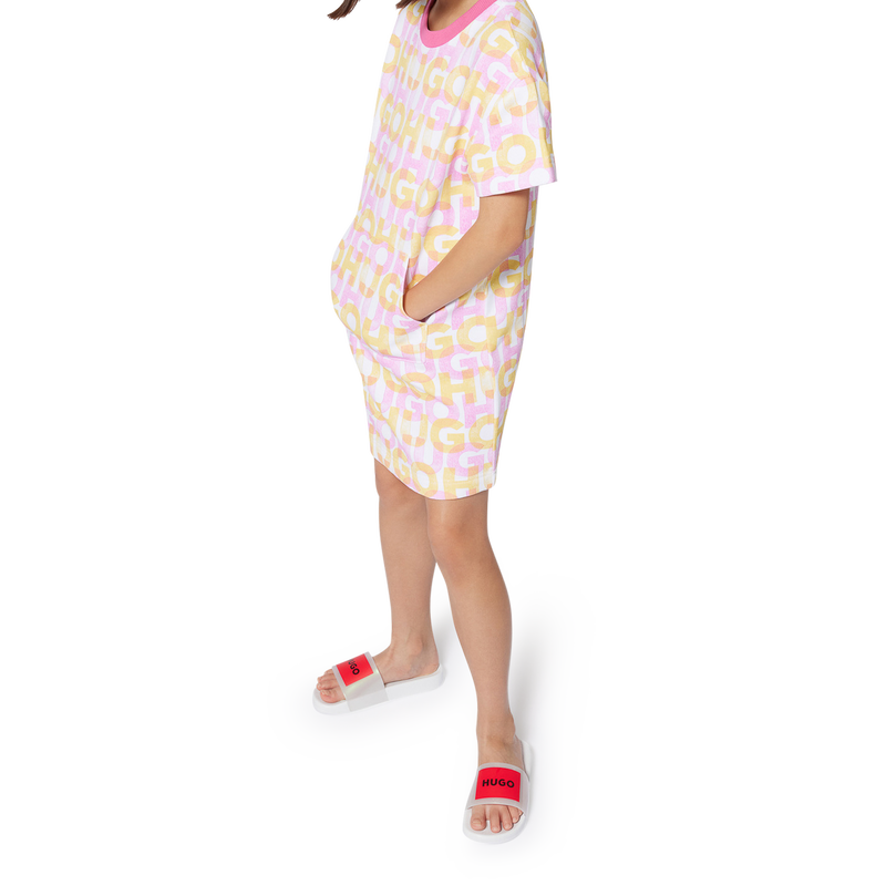 Printed fleece dress HUGO 
                        GIRL