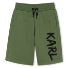 Cotton Bermuda Shorts KARL LAGERFELD KIDS 
                    BOY