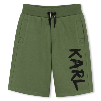 Cotton Bermuda Shorts KARL LAGERFELD KIDS BOY