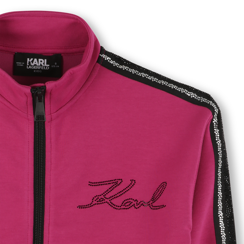 Double jersey cardigan KARL LAGERFELD KIDS 
                        GIRL