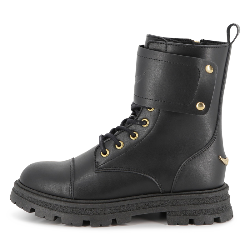 Cowhide leather lace-up boots ZADIG & VOLTAIRE 
                    GIRL