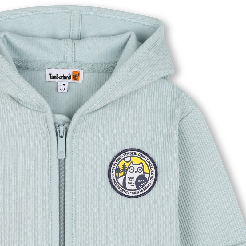 Ribbed hooded cardigan TIMBERLAND 
                        BOY