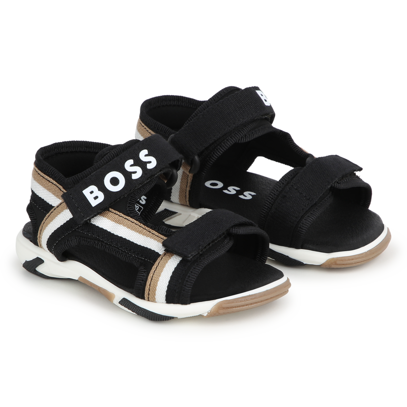 Striped Velcro sandals BOSS 
                    BOY