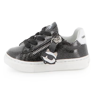 Low-top cowhide sneakers KARL LAGERFELD KIDS GIRL