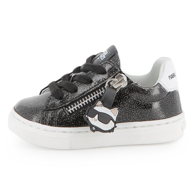 Low-top cowhide sneakers KARL LAGERFELD KIDS 
                    GIRL