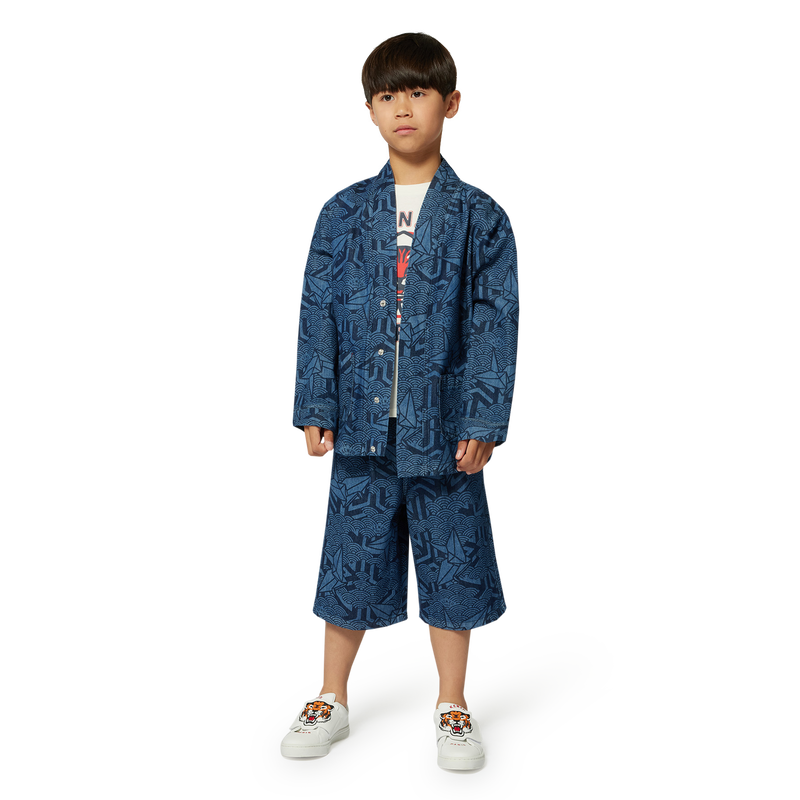 Printed denim jacket KENZO KIDS 
                        UNISEX