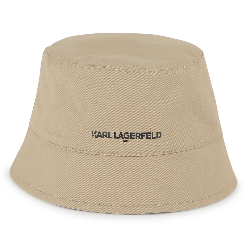 Reversible twill bucket hat KARL LAGERFELD KIDS 
                        BOY