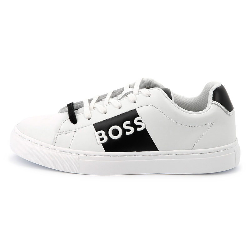 Lace-up leather sneakers