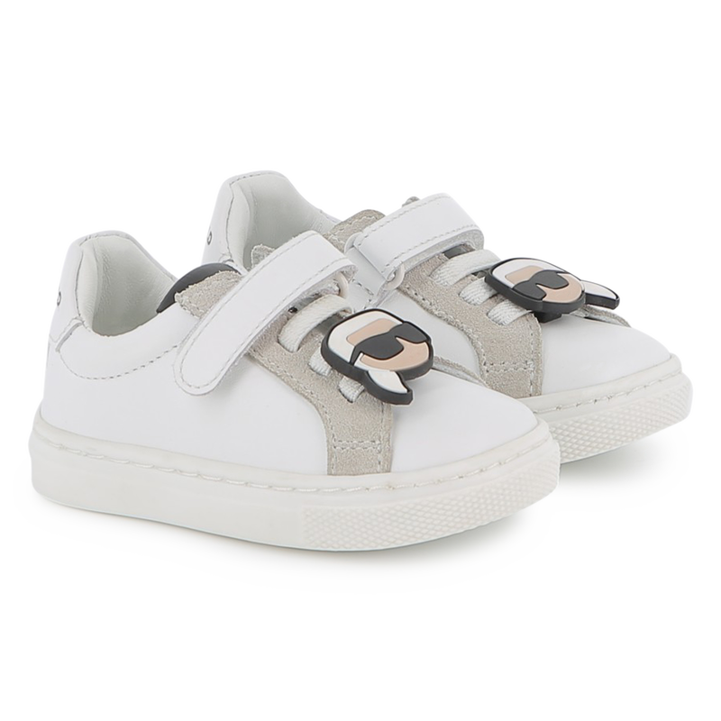 Low-top cowhide sneakers KARL LAGERFELD KIDS 
                        UNISEX