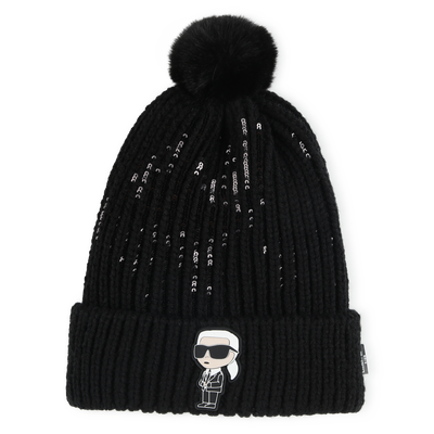 Choupette Pom-Pom Beanie KARL LAGERFELD KIDS GIRL