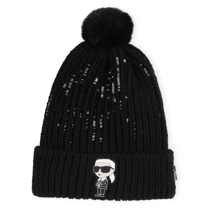 Choupette Pom-Pom Beanie KARL LAGERFELD KIDS 
                        GIRL