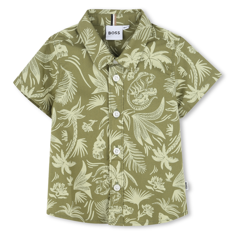 Printed poplin shirt BOSS 
                        BOY