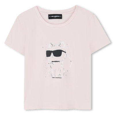 Short-sleeved T-shirt KARL LAGERFELD KIDS GIRL