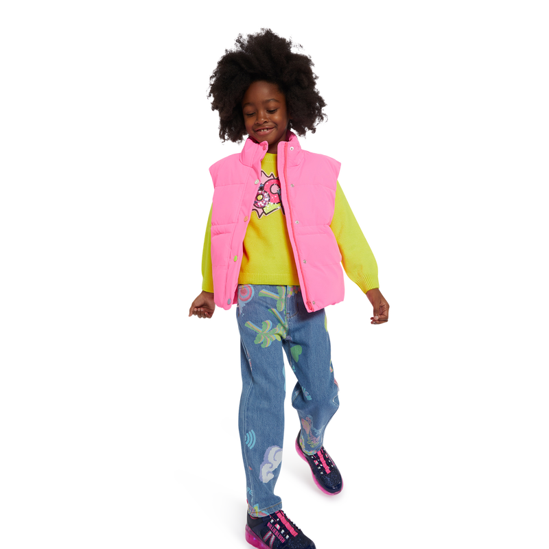 Pink puffer vest