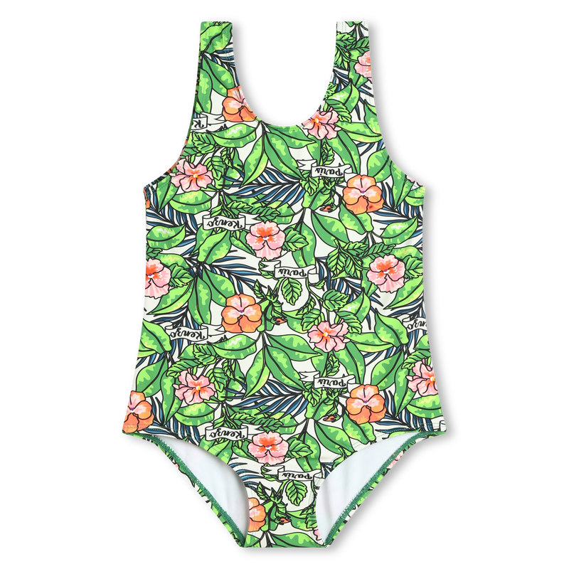 Kenzo KIDS GIRLS Green Floral Swimsuit