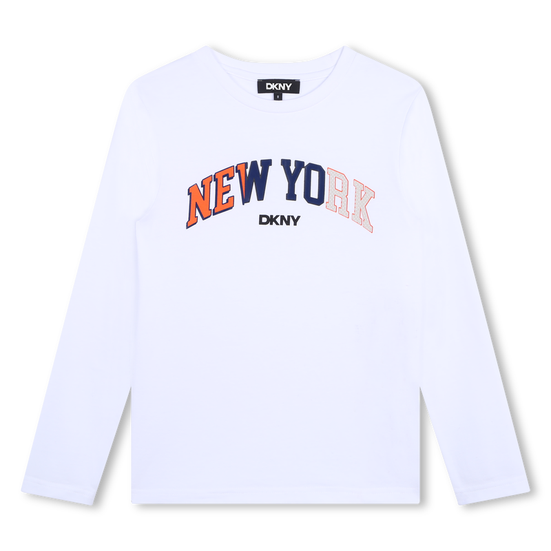 Long-Sleeved Cotton T-Shirt DKNY 
                        BOY