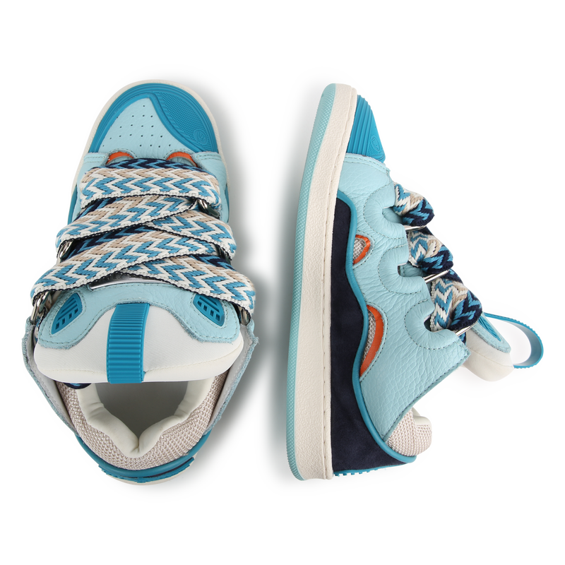 Lace-up leather sneakers